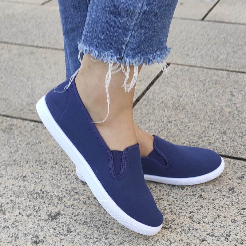 WOMENS LADIES FLAT SLIP ON ESPADRILLES PUMPS CANVAS PLIMSOLES SHOES SIZE - Picture 11 of 14