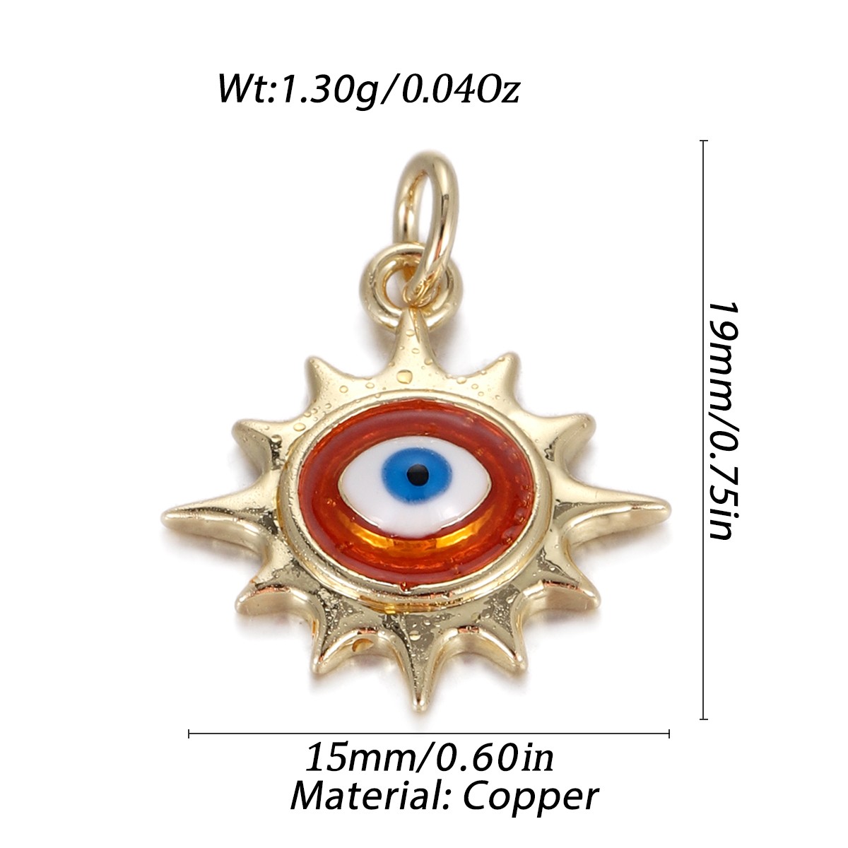Gold Evil Eye Pendant DIY for Bracelet Necklace Charm Jewelry Making Accessories - Bild 46 von 72