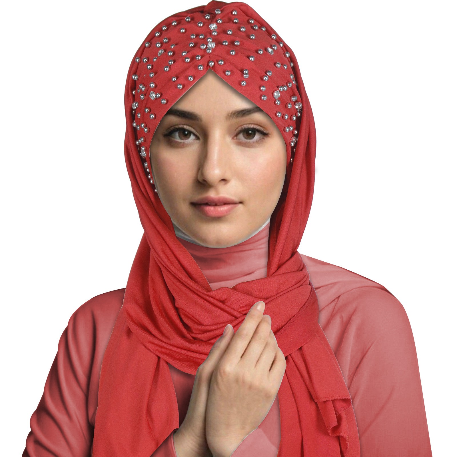 Mujeres musulmanas con cuentas hiyab bufanda envoltura cubierta para la cabeza pañuelo instantáneo chales estolas - Imagen 27 de 30