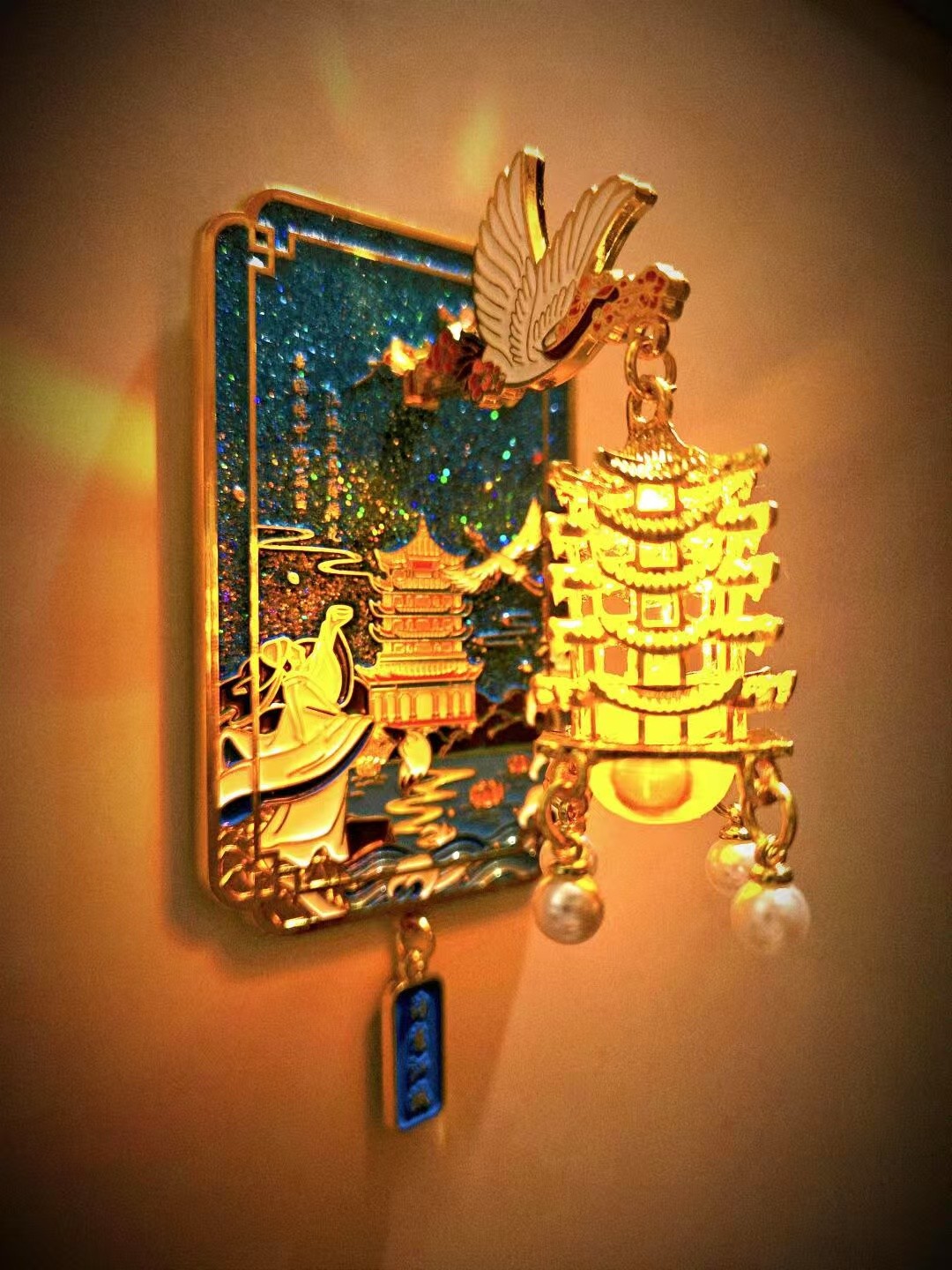 新款武汉黄鹤楼东湖Imán de refrigerador de flor de cerezo recuerdo turístico regalo especial - Imagen 27 de 28
