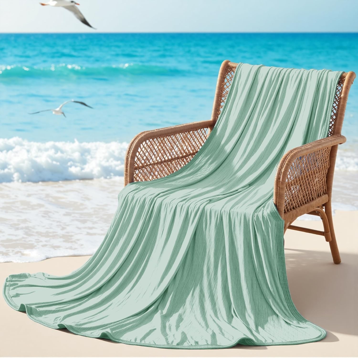 Kühldecke für Warmschläfer Sommer leicht atmungsaktiv beidseitig Queen - Bild 13 von 20