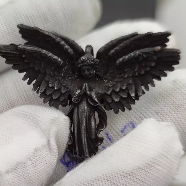 Angel's Wings Pendant Guardian Little Angel Brass Pendant Cupid Metal Ornament - Picture 7 of 27