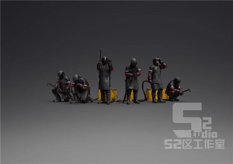 1/144 1/100 1/60 Hangar Maintenance Staff Welder Scene Figures Miniature Model - Picture 22 of 23