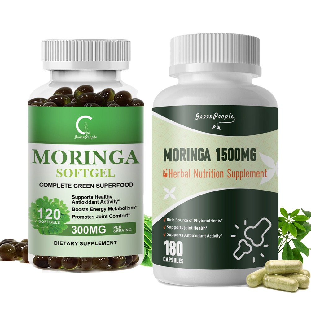Organic Moringa 10:1 Extract, Moringa Oleifera 1500 mg Strength, 180 Capsules,