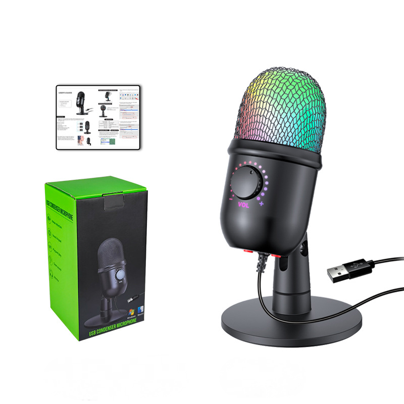 Computer Mikrofon USB Microphone für Aufnahme Streaming Podcast Studio Gaming - Afbeelding 14 van 15