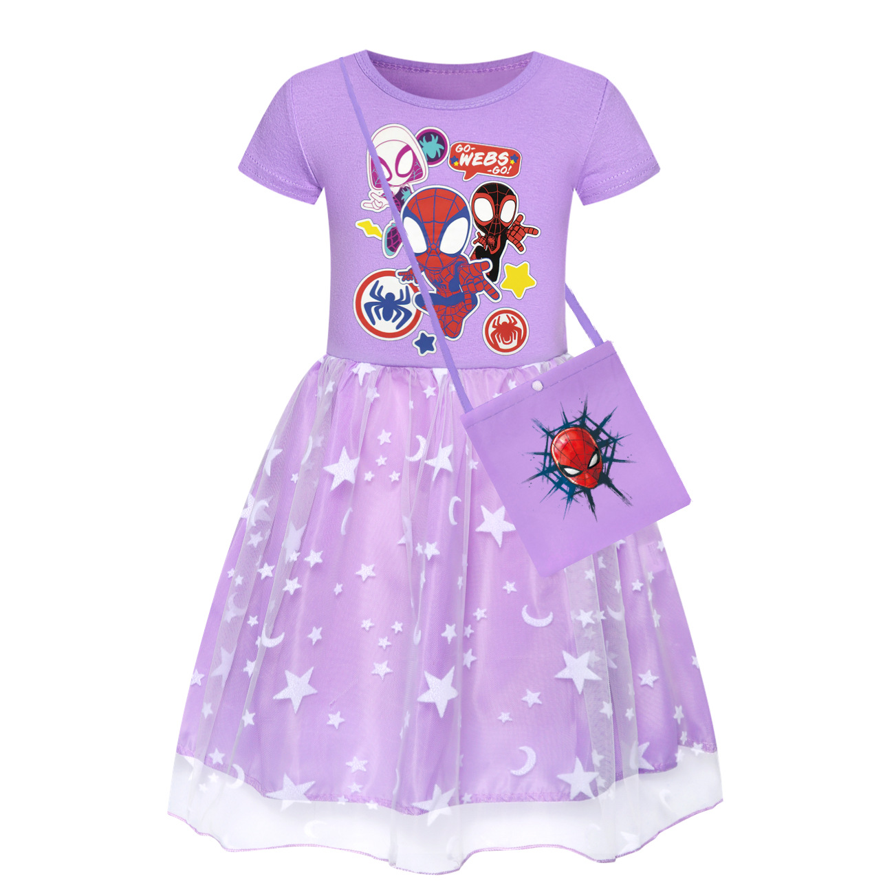 Kids Girls Spidergirl Costume Dress Up Superhero Spider-man Fancy Dress Cosplay - Picture 20 of 30