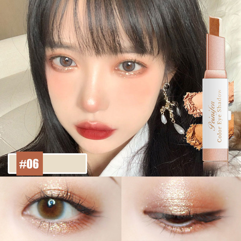 Double Color Eyeshadow Stick Creamy Texture for Gradient Eye Makeup Long Lasting - Picture 19 of 21