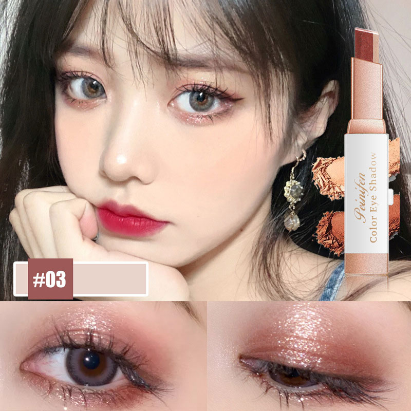 Double Color Eyeshadow Stick Creamy Texture for Gradient Eye Makeup Long Lasting - Picture 20 of 21