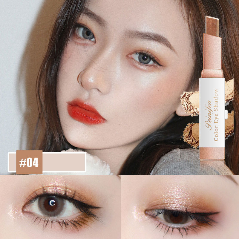 Double Color Eyeshadow Stick Creamy Texture for Gradient Eye Makeup Long Lasting - Picture 21 of 21