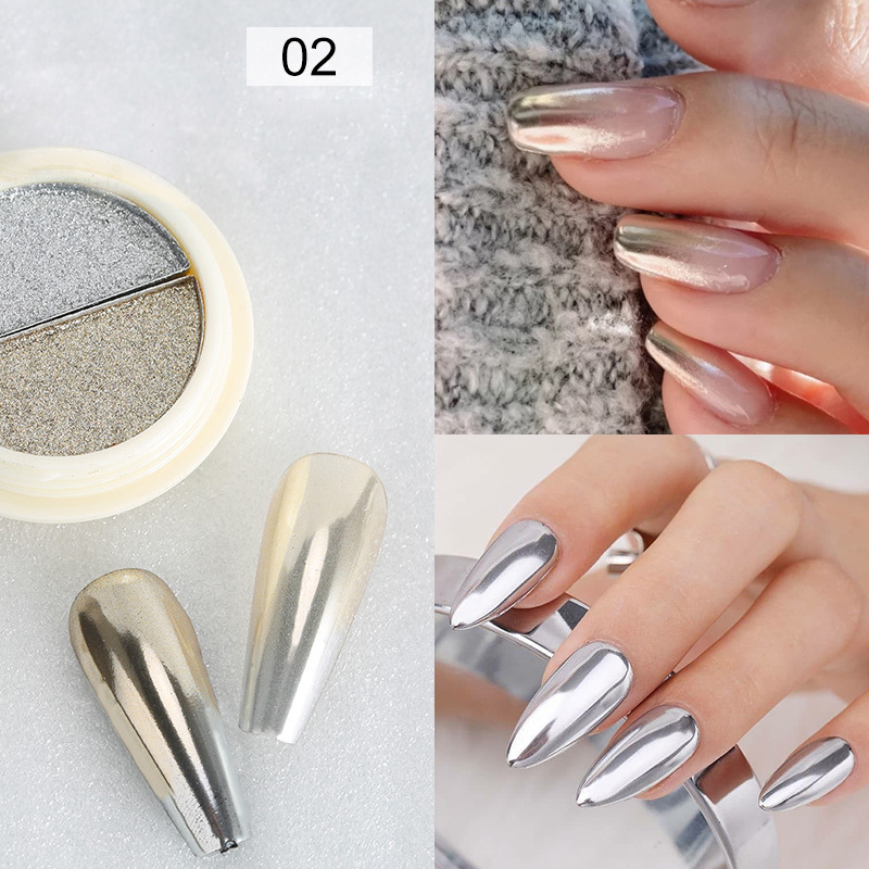 Solid Magic Mirror Powder for Nails 2 Mix Colors High Quality Nail Art Dip Powde - Picture 17 of 19
