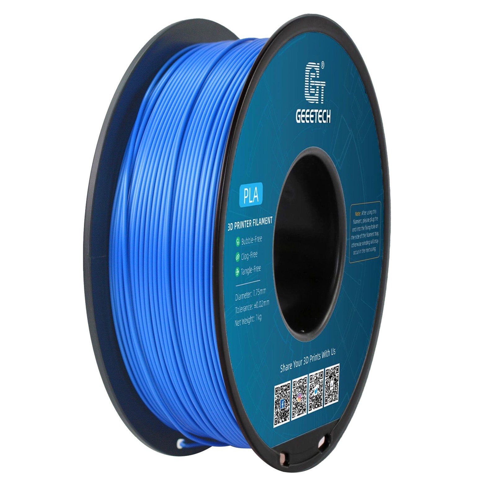 New Geeetech Filament PLA/PETG/ABS+/TPU/HS-PLA 1,75mm 1KG/rolle For 3D Drucker - Bild 191 von 193