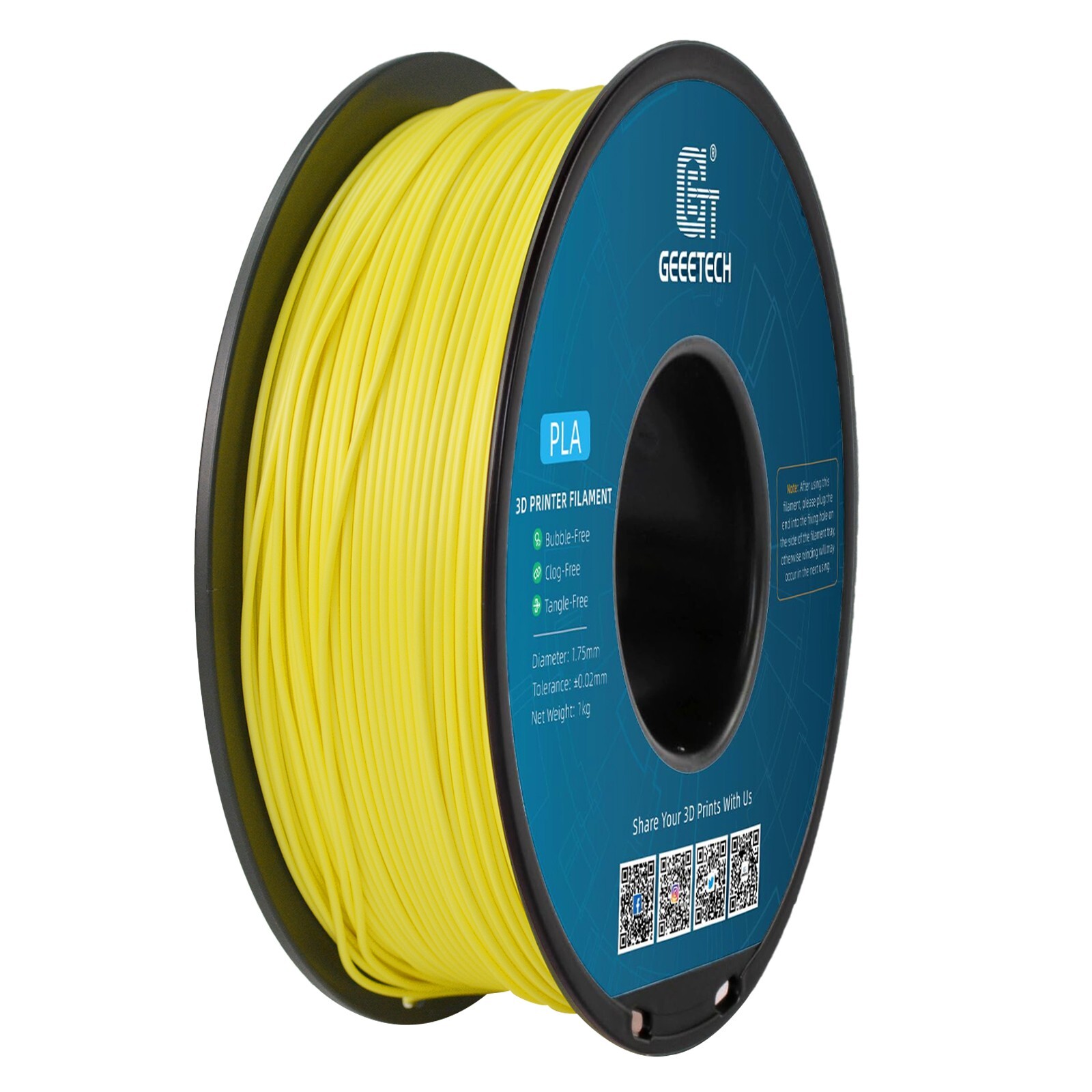 New Geeetech Filament PLA/PETG/ABS+/TPU/HS-PLA 1,75mm 1KG/rolle For 3D Drucker - Bild 187 von 193