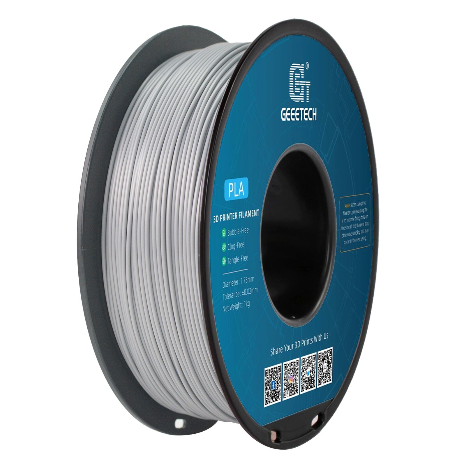 New Geeetech Filament PLA/PETG/ABS+/TPU/HS-PLA 1,75mm 1KG/rolle For 3D Drucker - Bild 186 von 193