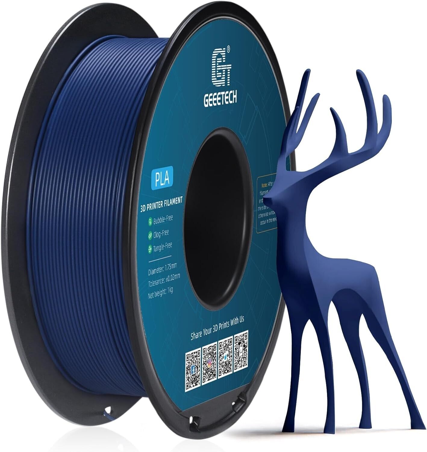 New Geeetech Filament PLA/PETG/ABS+/TPU/HS-PLA 1,75mm 1KG/rolle For 3D Drucker - Bild 124 von 193