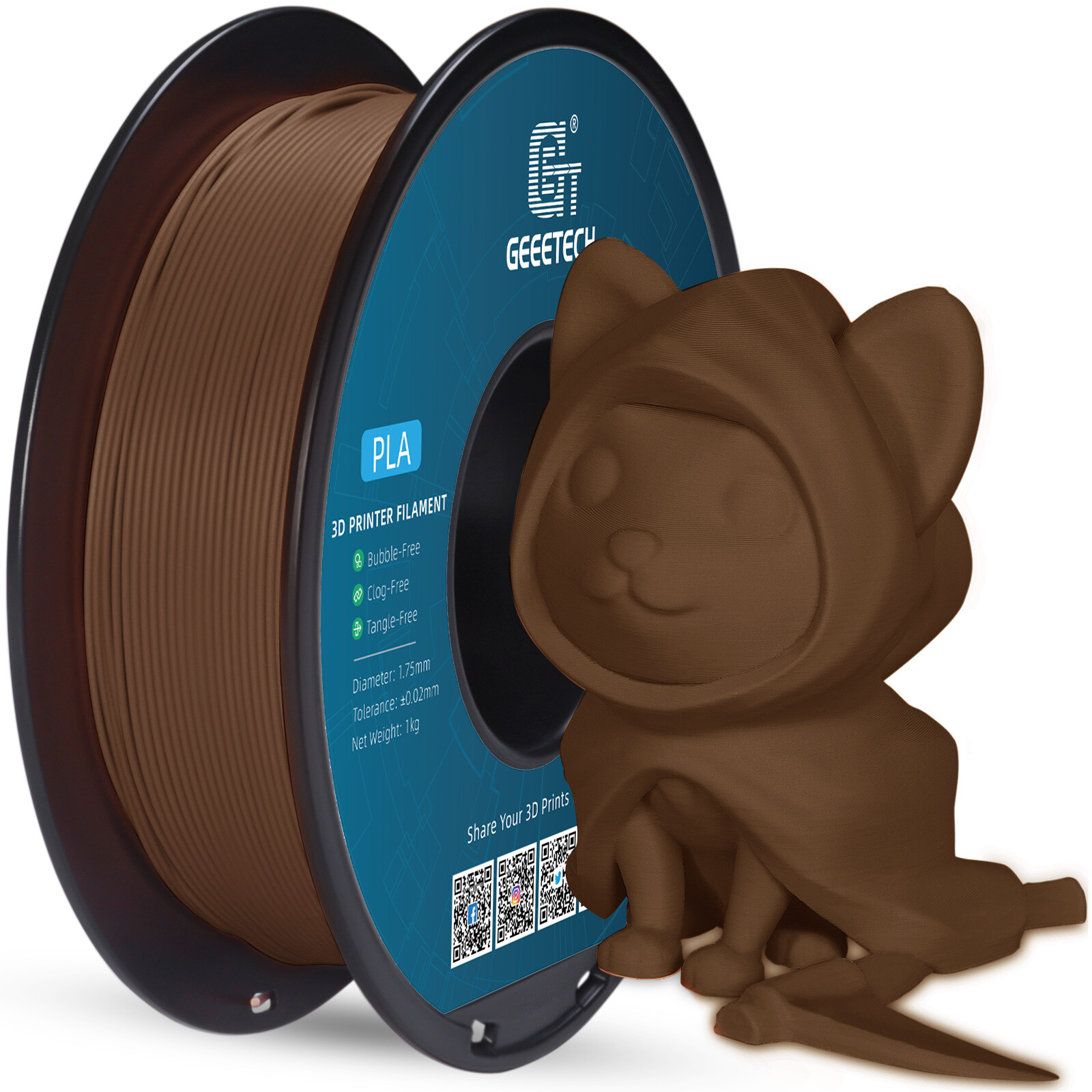 New Geeetech Filament PLA/PETG/ABS+/TPU/HS-PLA 1,75mm 1KG/rolle For 3D Drucker - Bild 121 von 193