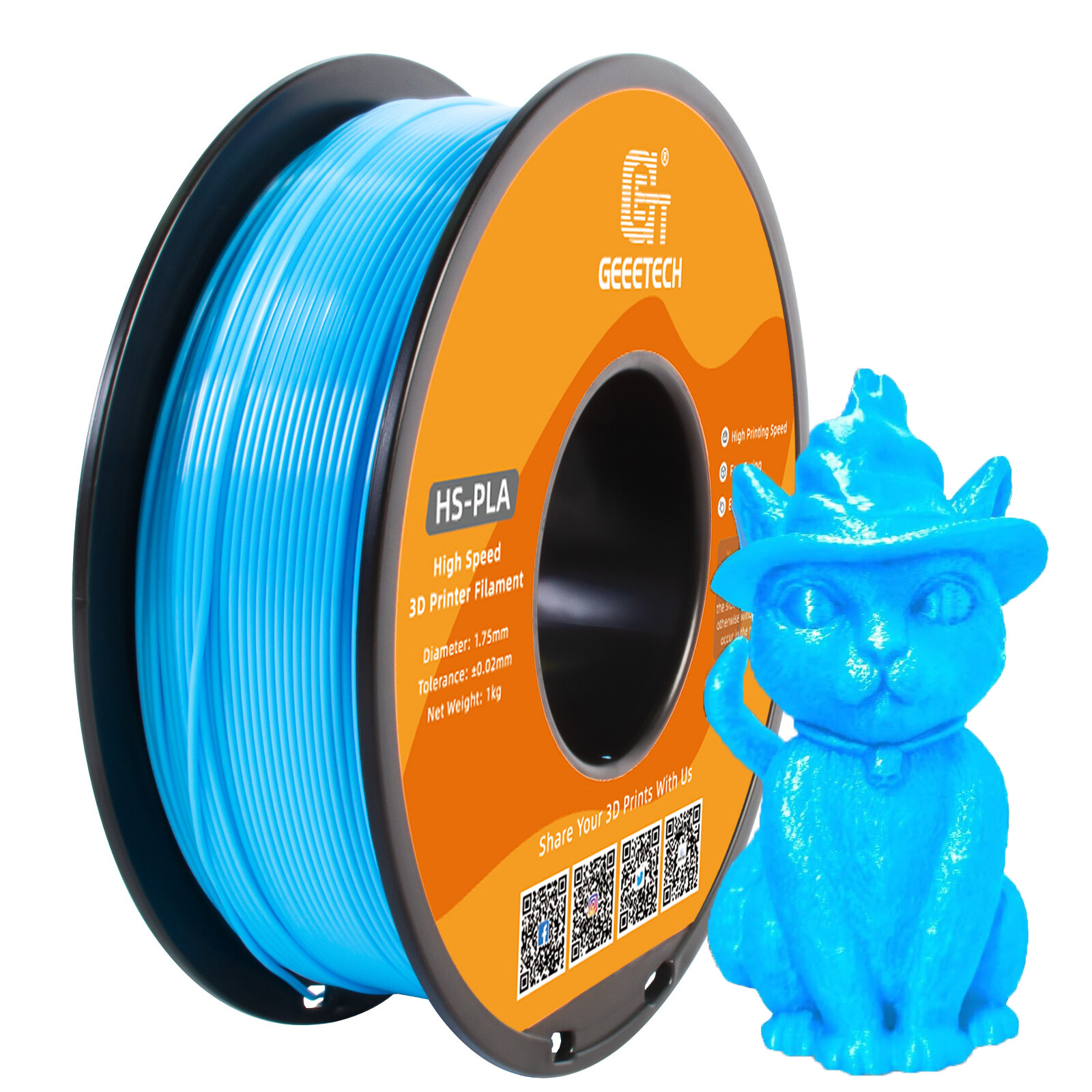 New Geeetech Filament PLA/PETG/ABS+/TPU/HS-PLA 1,75mm 1KG/rolle For 3D Drucker - Bild 95 von 193