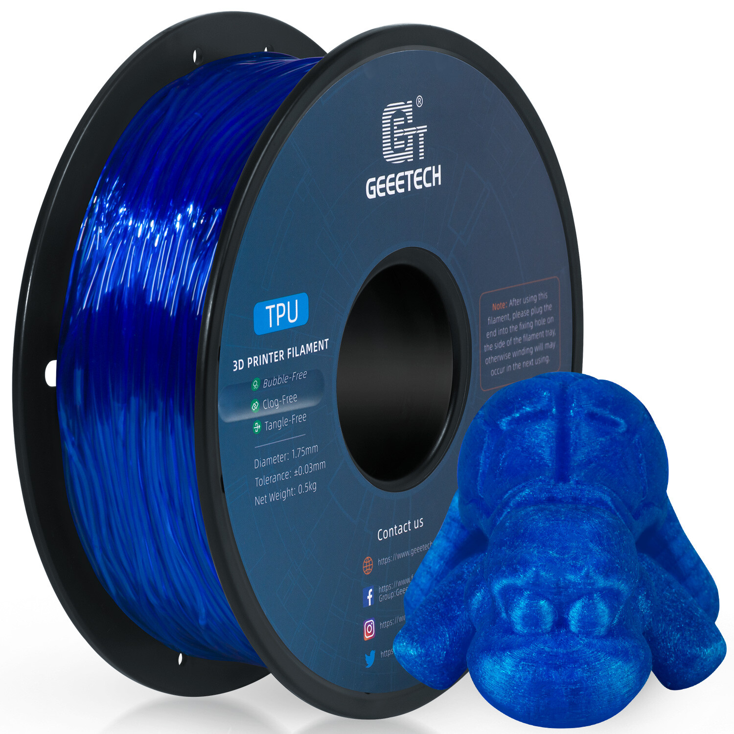 New Geeetech Filament PLA/PETG/ABS+/TPU/HS-PLA 1,75mm 1KG/rolle For 3D Drucker - Bild 94 von 193