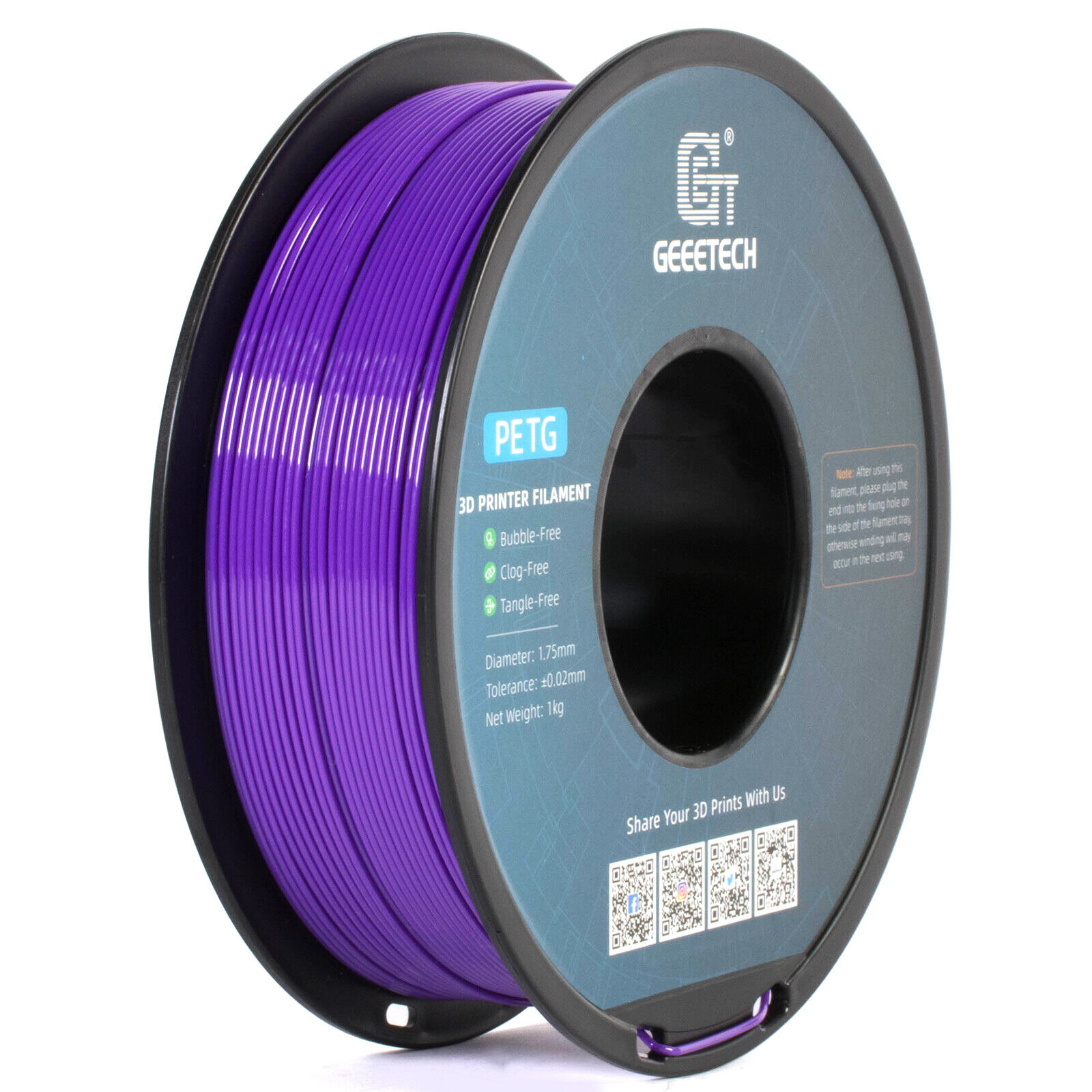 New Geeetech Filament PLA/PETG/ABS+/TPU/HS-PLA 1,75mm 1KG/rolle For 3D Drucker - Bild 91 von 193