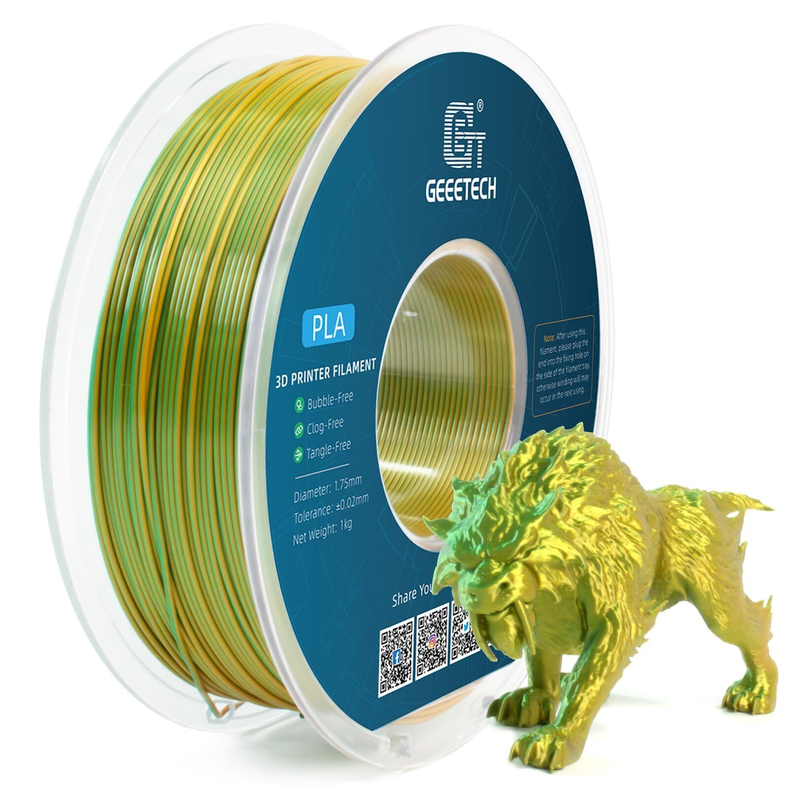 New Geeetech Filament PLA/PETG/ABS+/TPU/HS-PLA 1,75mm 1KG/rolle For 3D Drucker - Bild 75 von 193