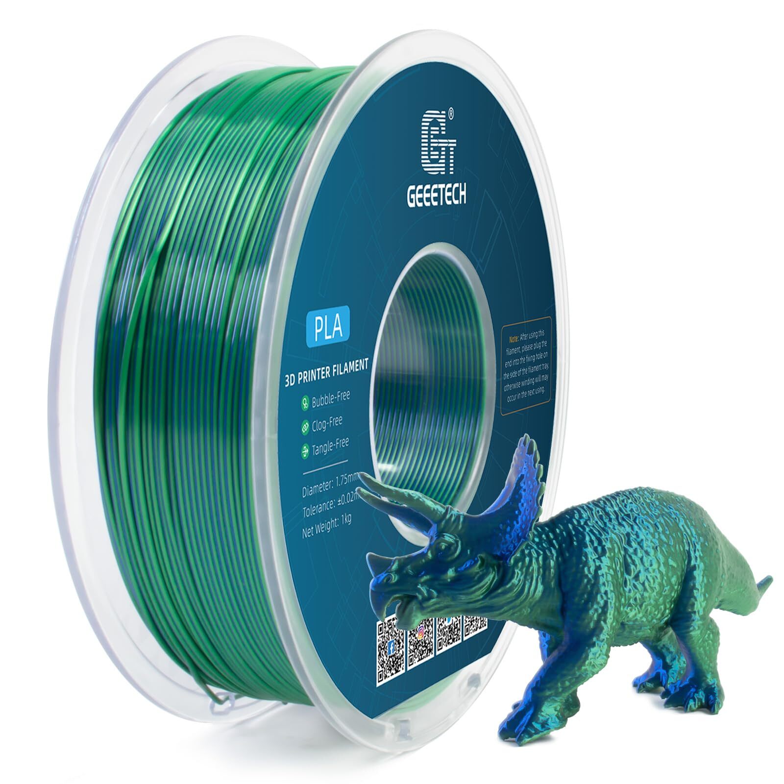 New Geeetech Filament PLA/PETG/ABS+/TPU/HS-PLA 1,75mm 1KG/rolle For 3D Drucker - Bild 74 von 193