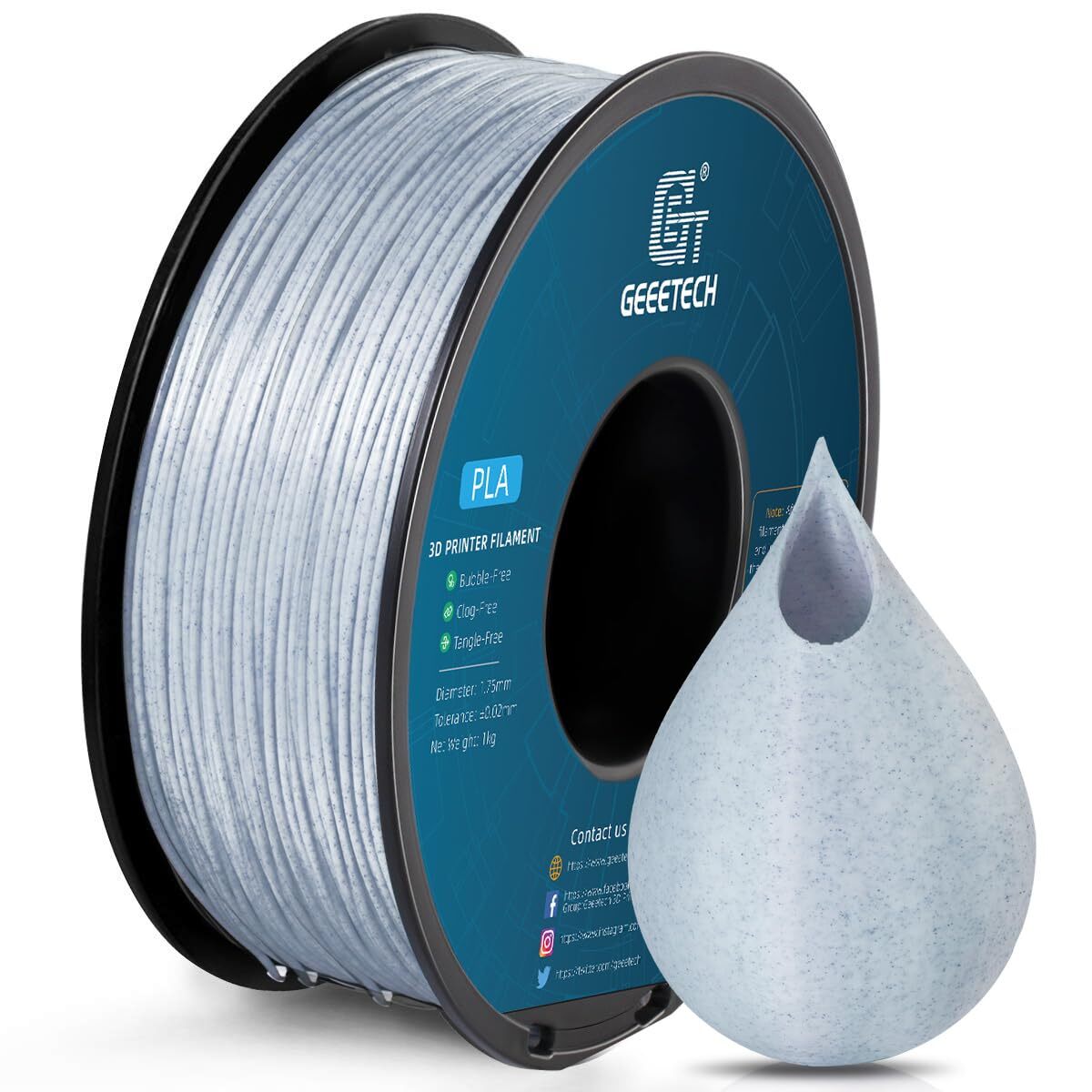New Geeetech Filament PLA/PETG/ABS+/TPU/HS-PLA 1,75mm 1KG/rolle For 3D Drucker - Bild 67 von 193