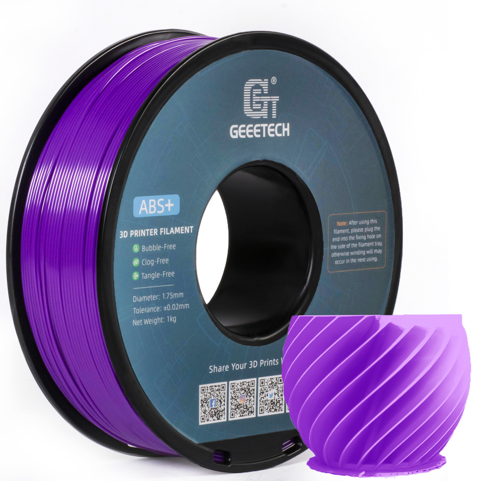 New Geeetech Filament PLA/PETG/ABS+/TPU/HS-PLA 1,75mm 1KG/rolle For 3D Drucker - Bild 61 von 193