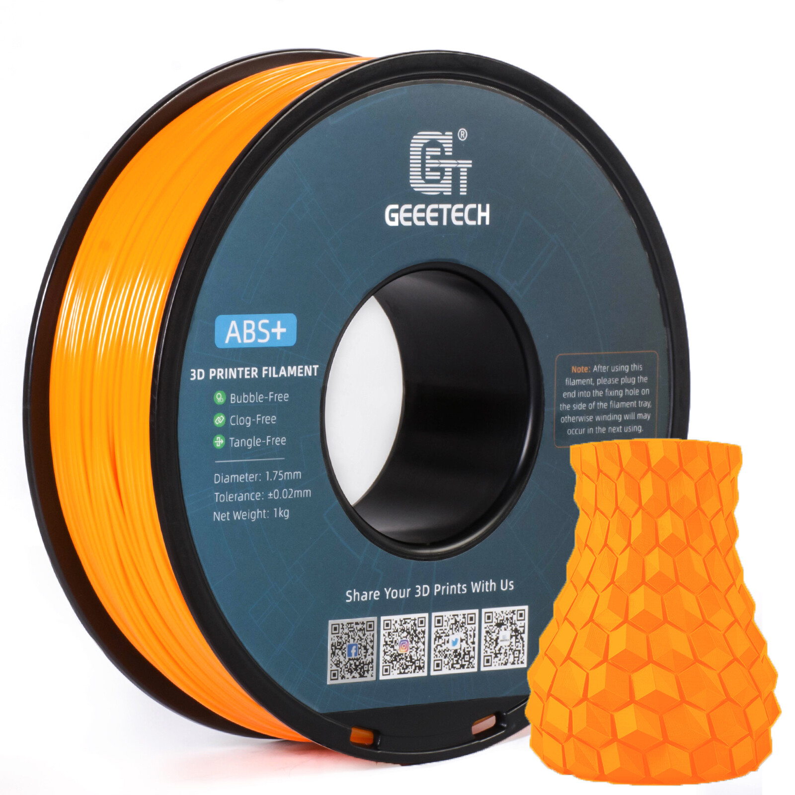 New Geeetech Filament PLA/PETG/ABS+/TPU/HS-PLA 1,75mm 1KG/rolle For 3D Drucker - Bild 60 von 193