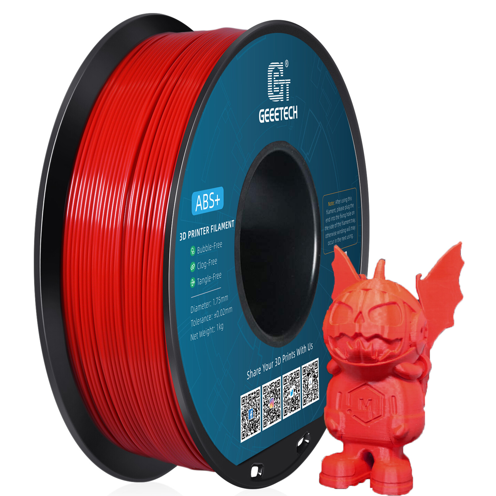 New Geeetech Filament PLA/PETG/ABS+/TPU/HS-PLA 1,75mm 1KG/rolle For 3D Drucker - Bild 53 von 193
