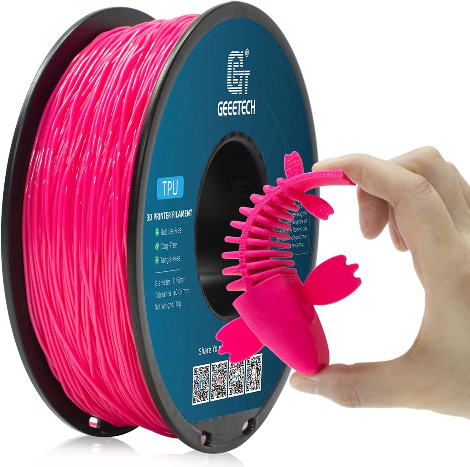 New Geeetech Filament PLA/PETG/ABS+/TPU/HS-PLA 1,75mm 1KG/rolle For 3D Drucker - Bild 28 von 193