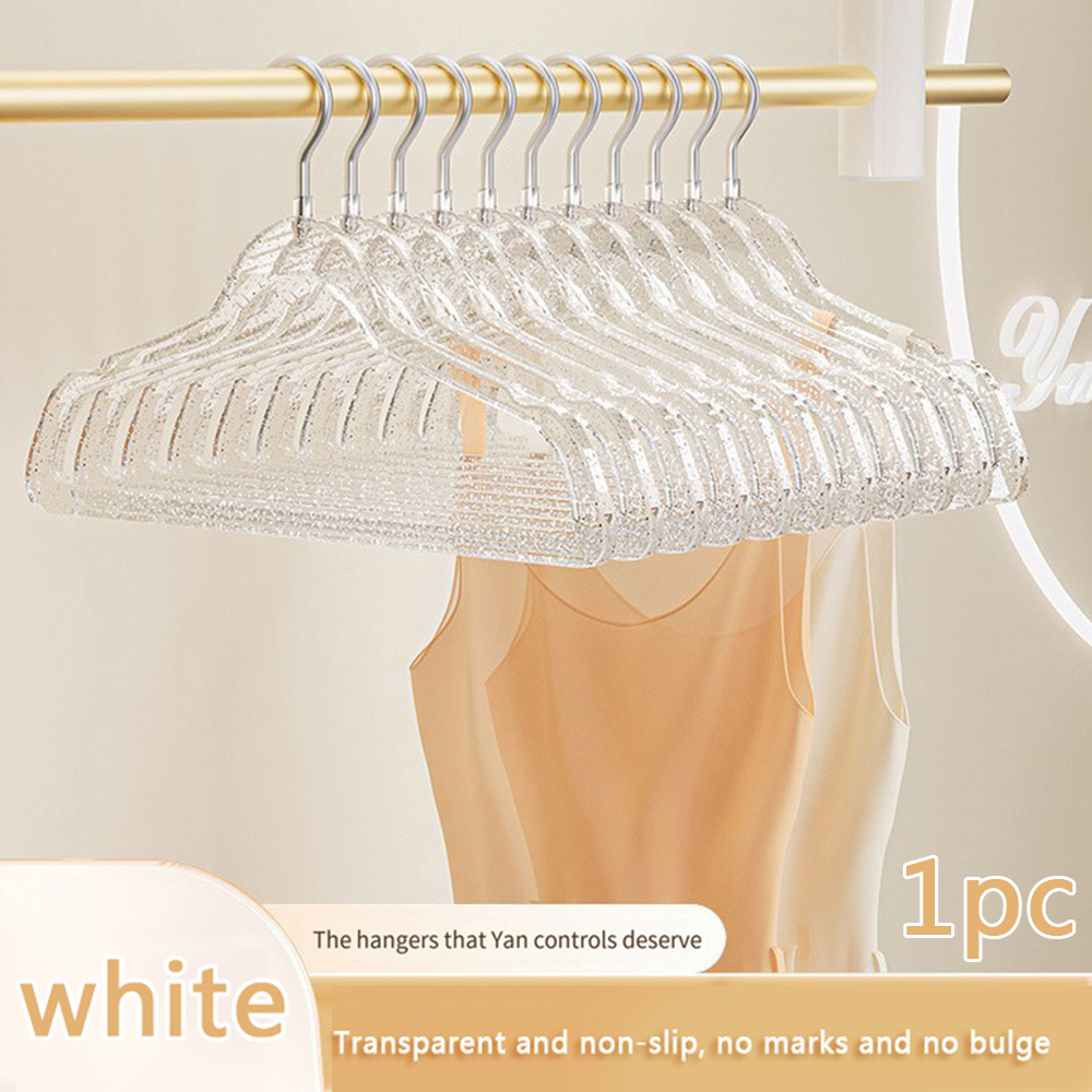 Acrylic Crystal Coat Hanger Golden Cute Plastic Home Hangers for Wardrobe - Picture 23 of 24