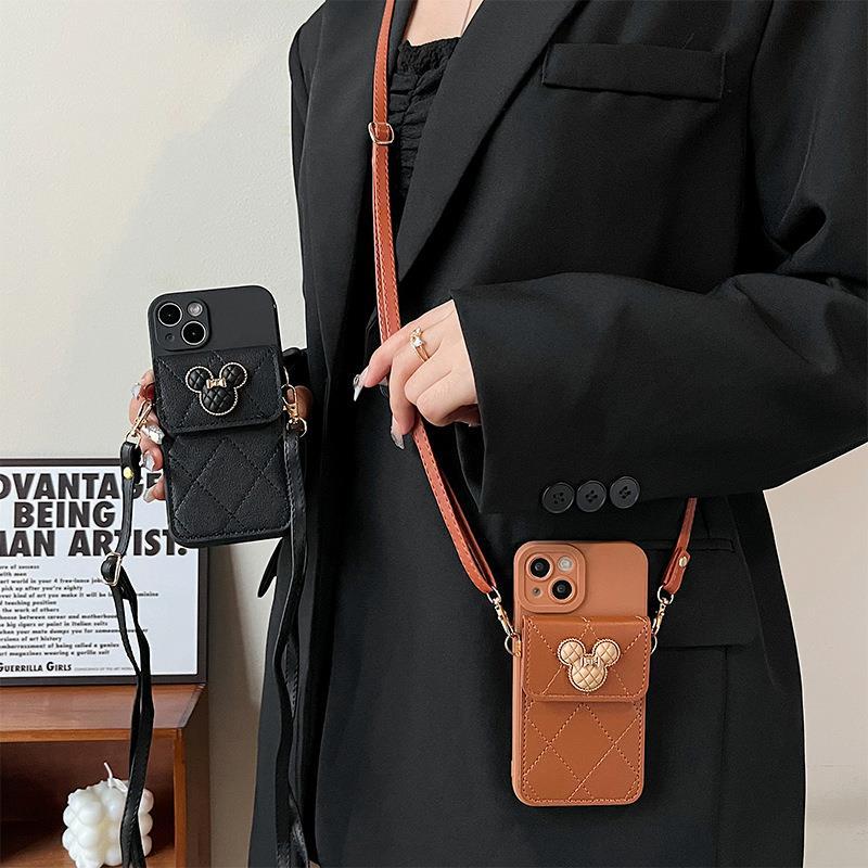 Cover With Card Wallet Lanyard Phone Case For iPhone 11/12/13/14/15/16promax X - Picture 25 of 30