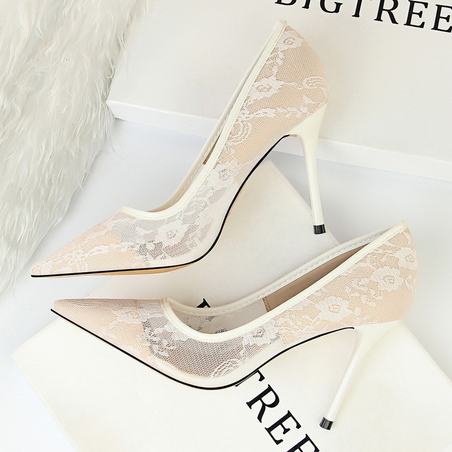 Tacones altos ajustados y puntiagudos sexys europeos y americanos - Imagen 12 de 17
