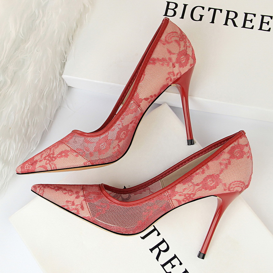 Tacones altos ajustados y puntiagudos sexys europeos y americanos - Imagen 13 de 17