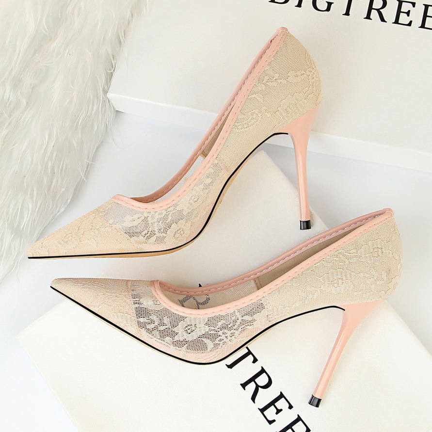 Tacones altos ajustados y puntiagudos sexys europeos y americanos - Imagen 16 de 17