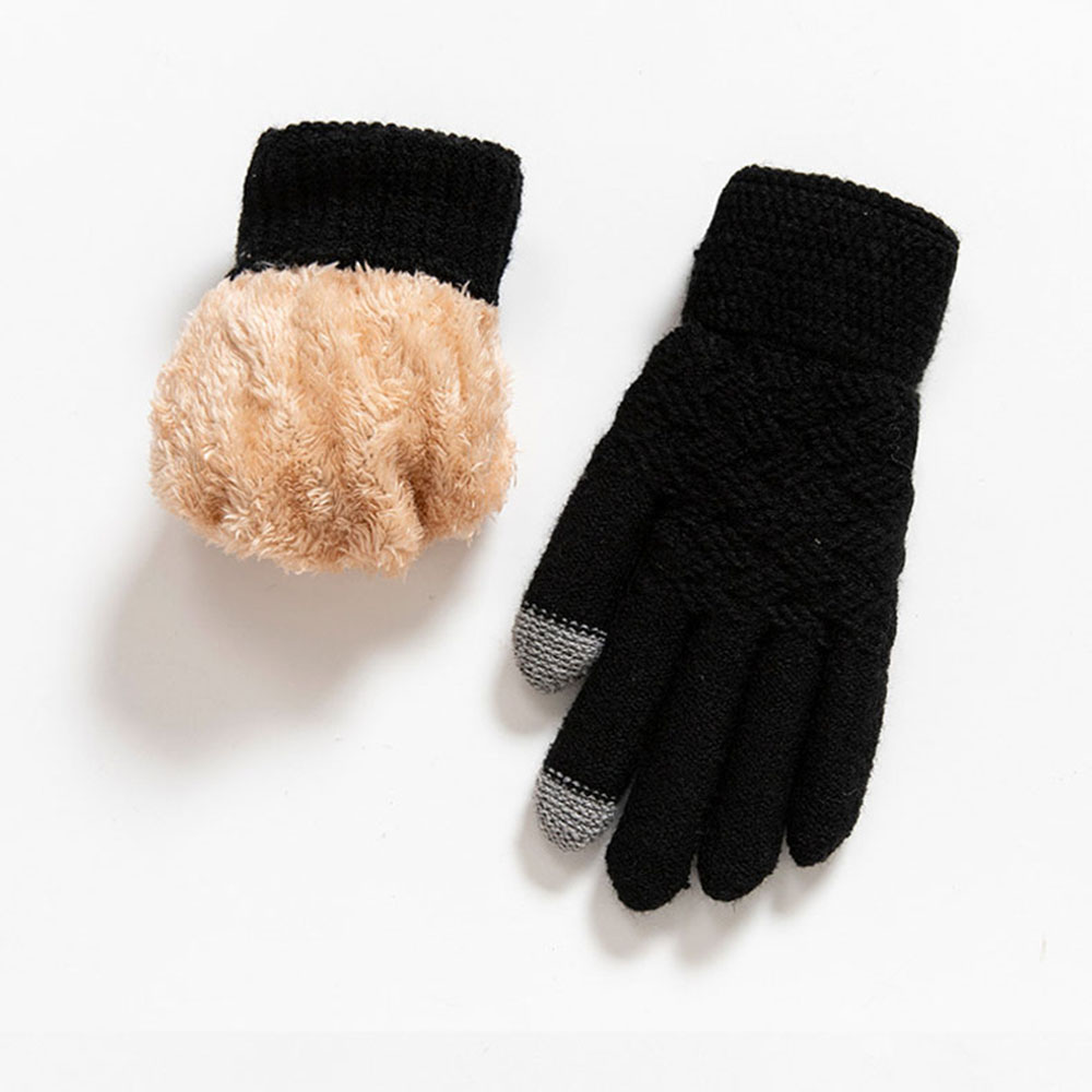 Cycling Gloves for Men Touchscreen Compatible Warm Acrylic Material 22cm - Picture 22 of 26