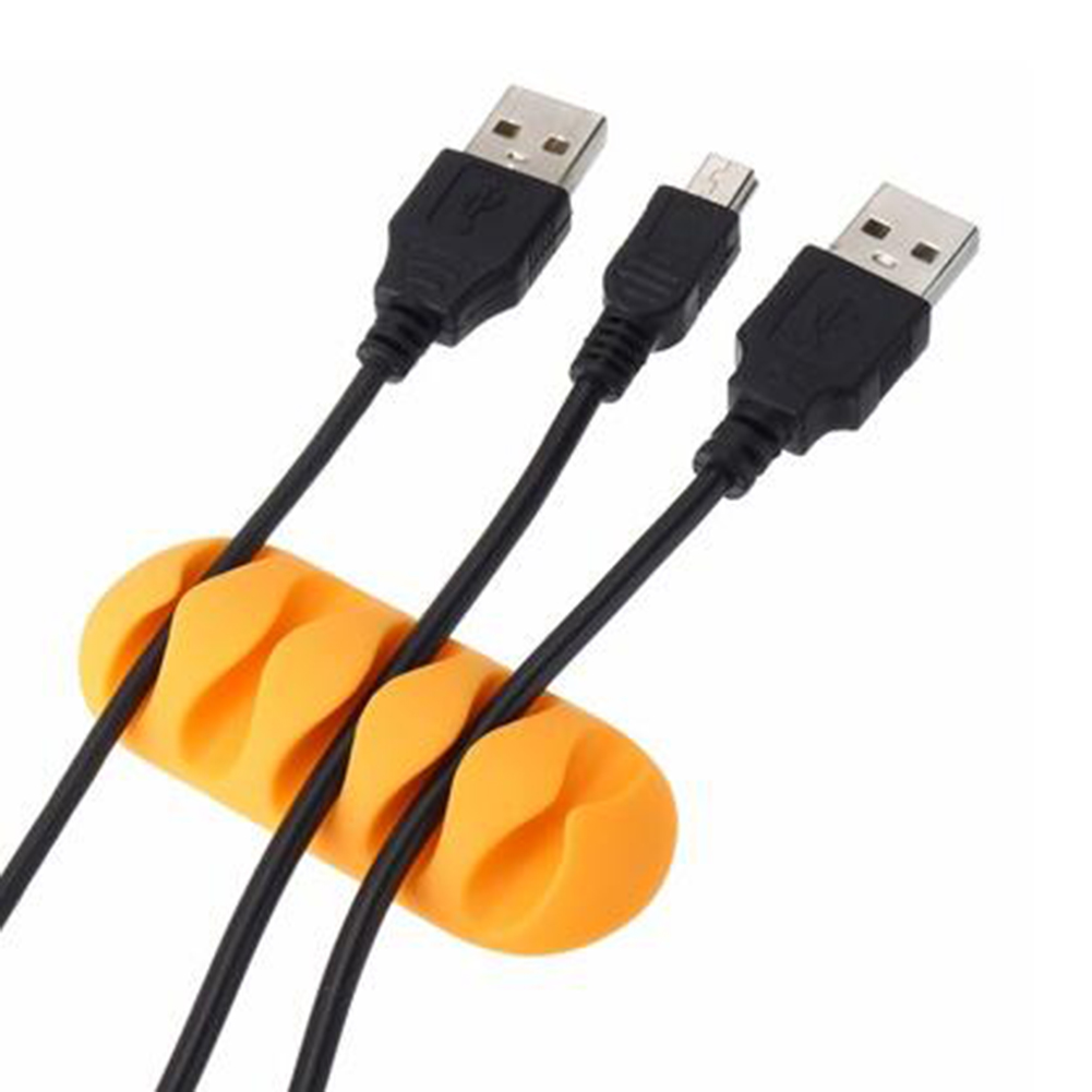 TPR Rubber Cable Organiser Clip with Sticky Back for Tidy Wires