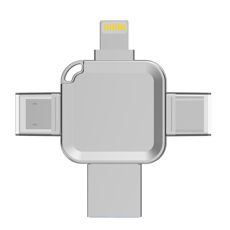 2TB 1TB Mini USB 3.0 Flash Drive 4 IN1 Memory Stick for iPhone Android Type C PC - Afbeelding 11 van 13