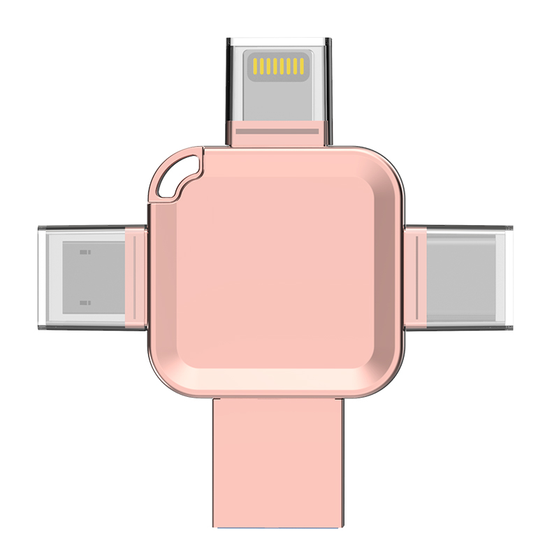 2TB 1TB Mini USB 3.0 Flash Drive 4 IN1 Memory Stick for iPhone Android Type C PC - Afbeelding 13 van 13