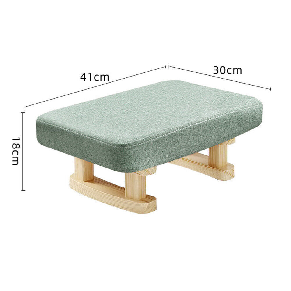 Wooden Sofa Bench Footstool Soft Cushion Seat Footstool Shoe Changing Furniture
