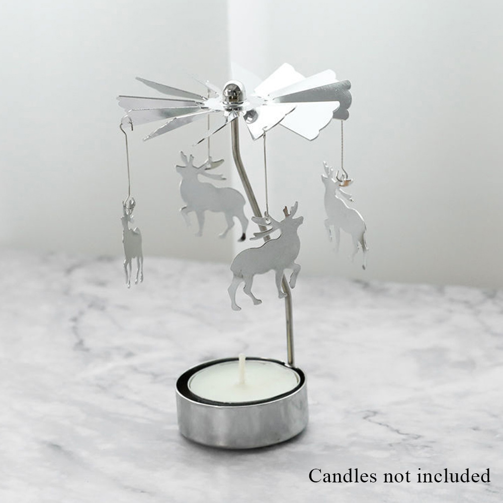 Rotating Candle Holder Heat Powered Decorative for Home Decor Christmas Wedding - Picture 22 of 28