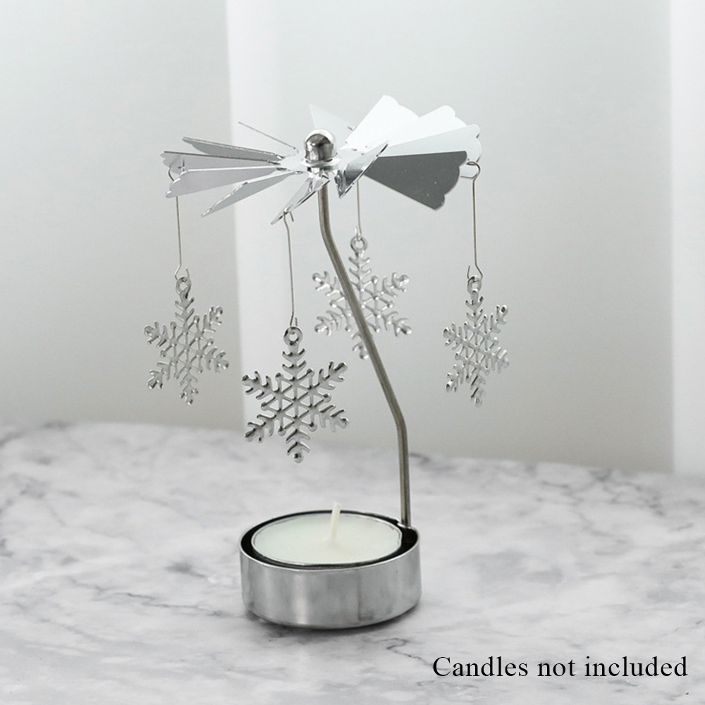 Rotating Candle Holder Heat Powered Decorative for Home Decor Christmas Wedding - Picture 23 of 28