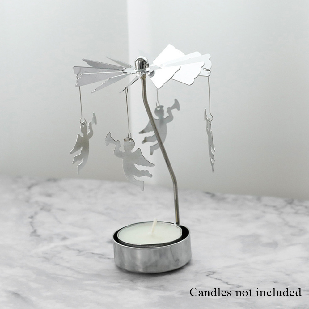 Rotating Candle Holder Heat Powered Decorative for Home Decor Christmas Wedding - Picture 24 of 28