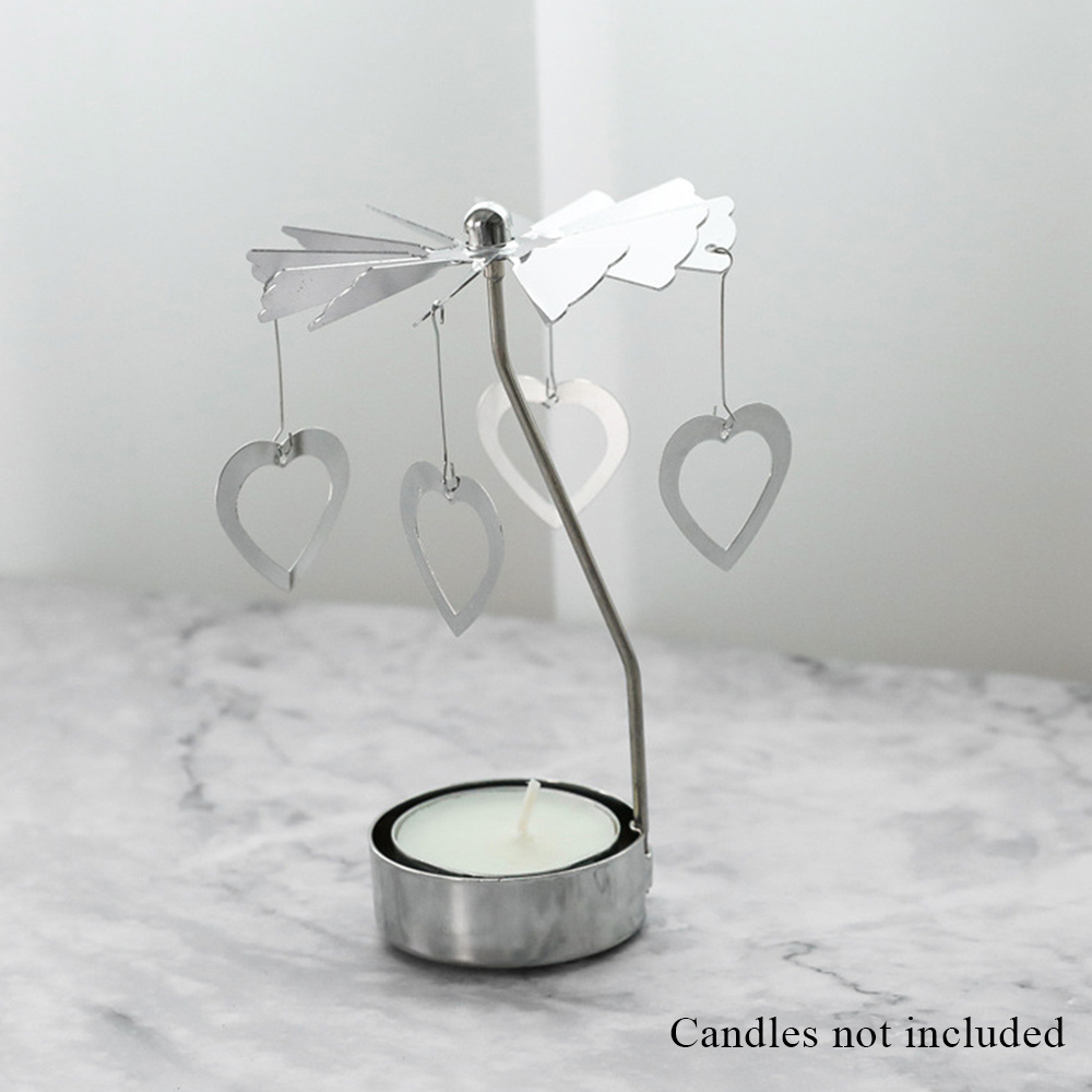 Rotating Candle Holder Heat Powered Decorative for Home Decor Christmas Wedding - Picture 25 of 28