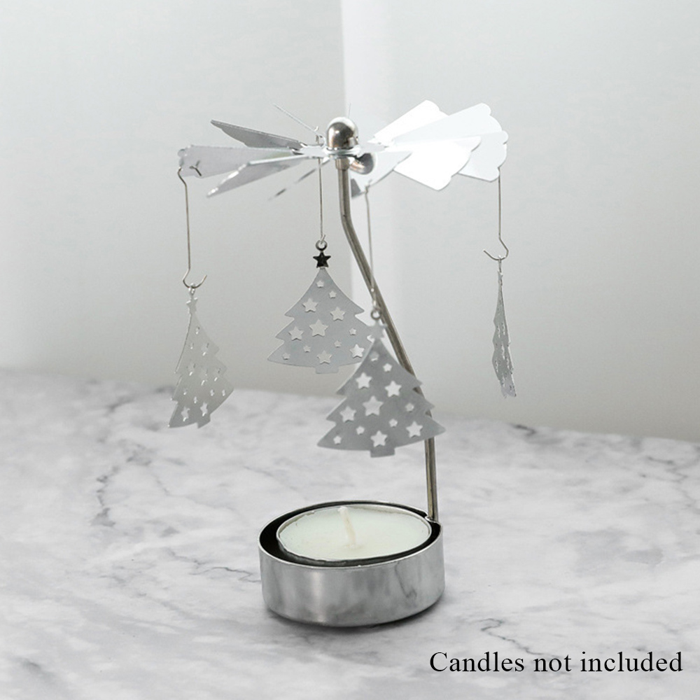 Rotating Candle Holder Heat Powered Decorative for Home Decor Christmas Wedding - Picture 27 of 28