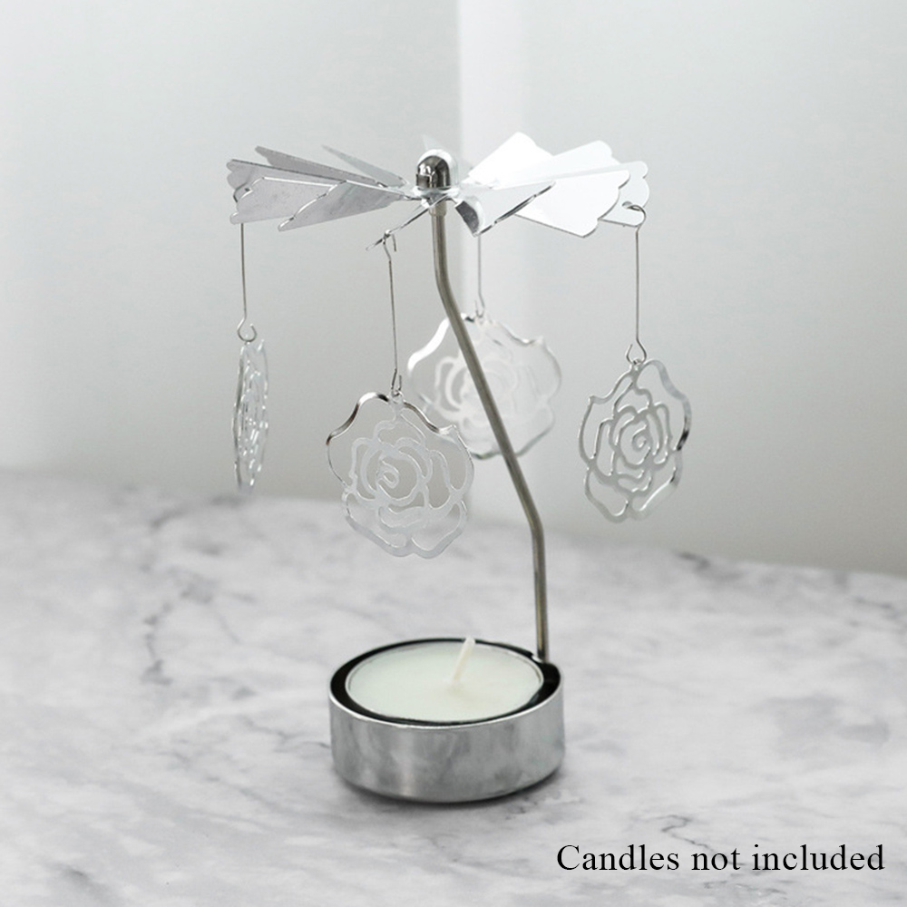 Rotating Candle Holder Heat Powered Decorative for Home Decor Christmas Wedding - Picture 28 of 28