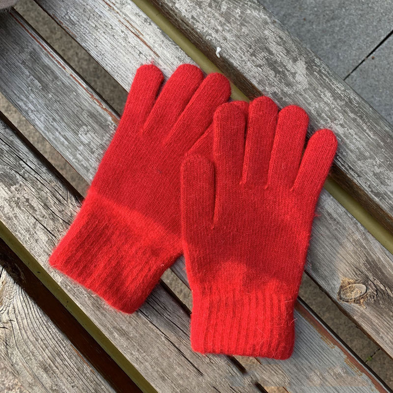 Warm Knitted Gloves for Driving and Outdoor Sports - Acrylic Imitation Cashmere - Picture 25 of 34