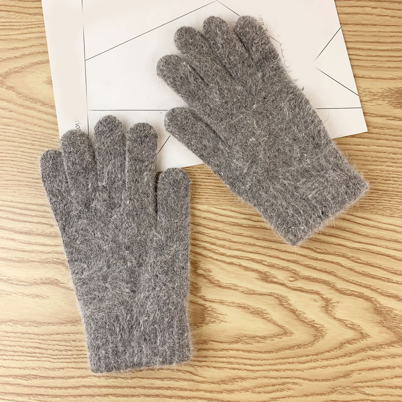 Warm Knitted Gloves for Driving and Outdoor Sports - Acrylic Imitation Cashmere - Picture 32 of 34