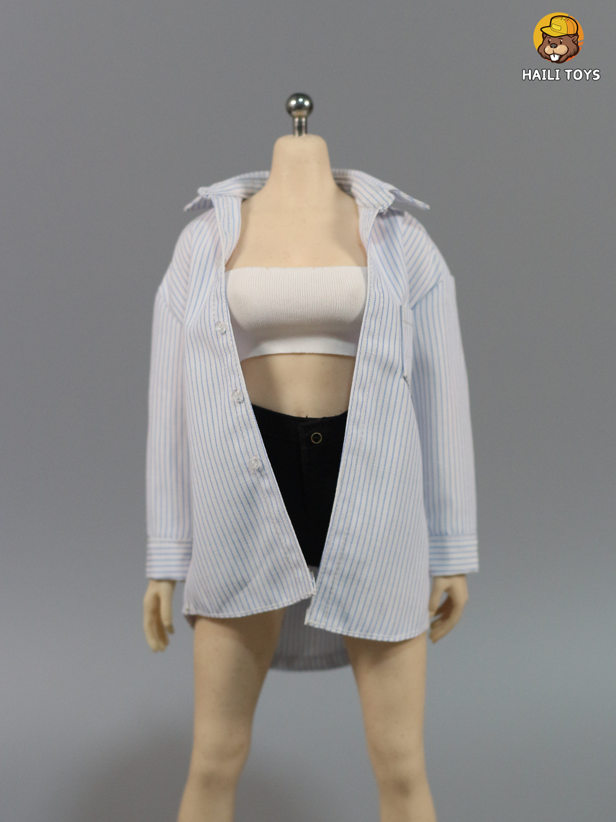 1/6 Striped Shirt Hot Shorts Vest Clothes For 12" Female Action Figure Body Toy - Picture 8 of 12