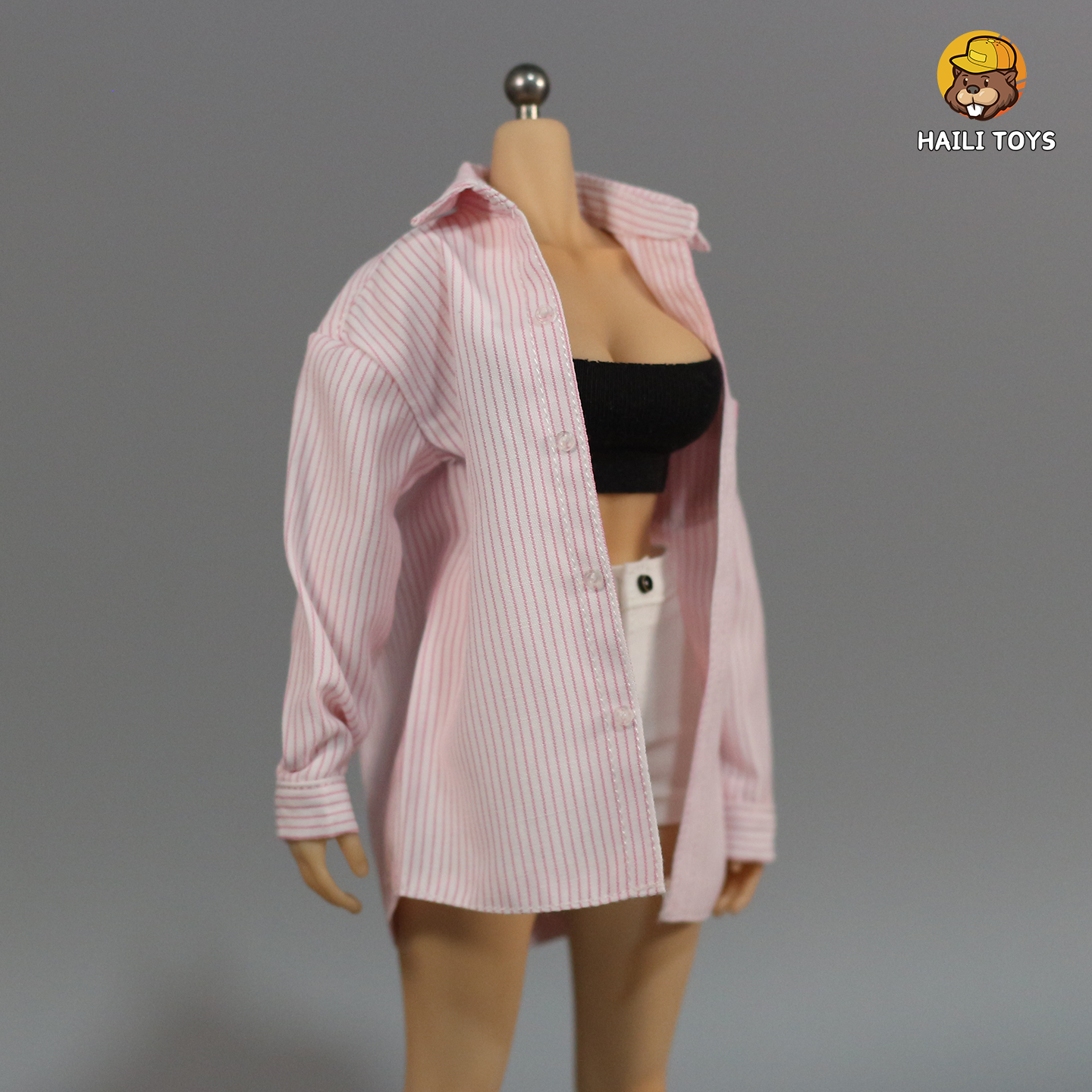 1/6 Striped Shirt Hot Shorts Vest Clothes For 12" Female Action Figure Body Toy - Picture 10 of 12