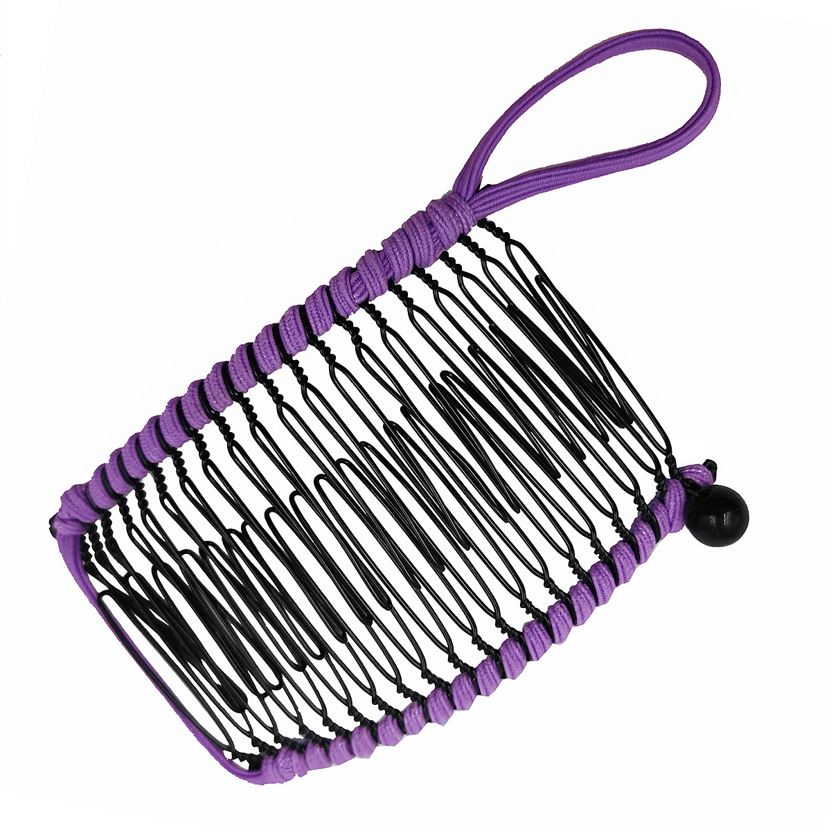 20 Teeth Banana Hair Comb with Beaded Decoration for Women Stretchable Design - Picture 18 of 22